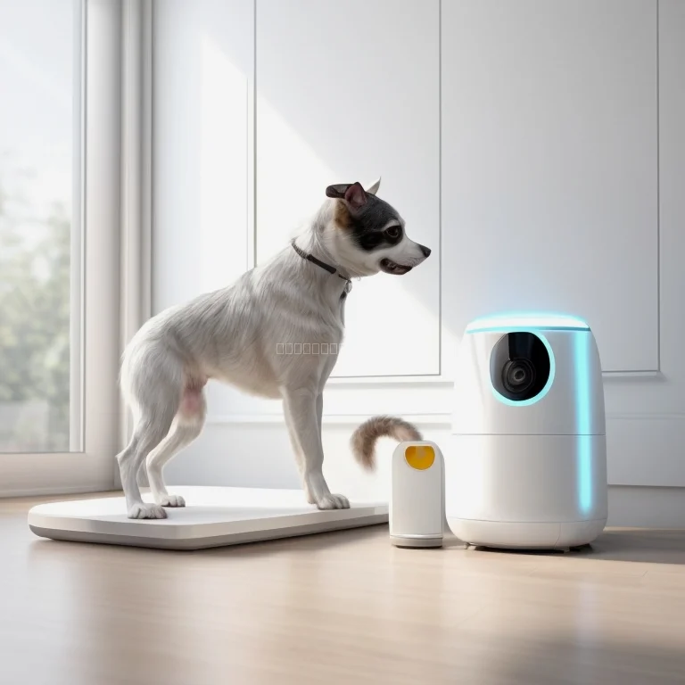 AI pet feeder monitoring cat nutrition